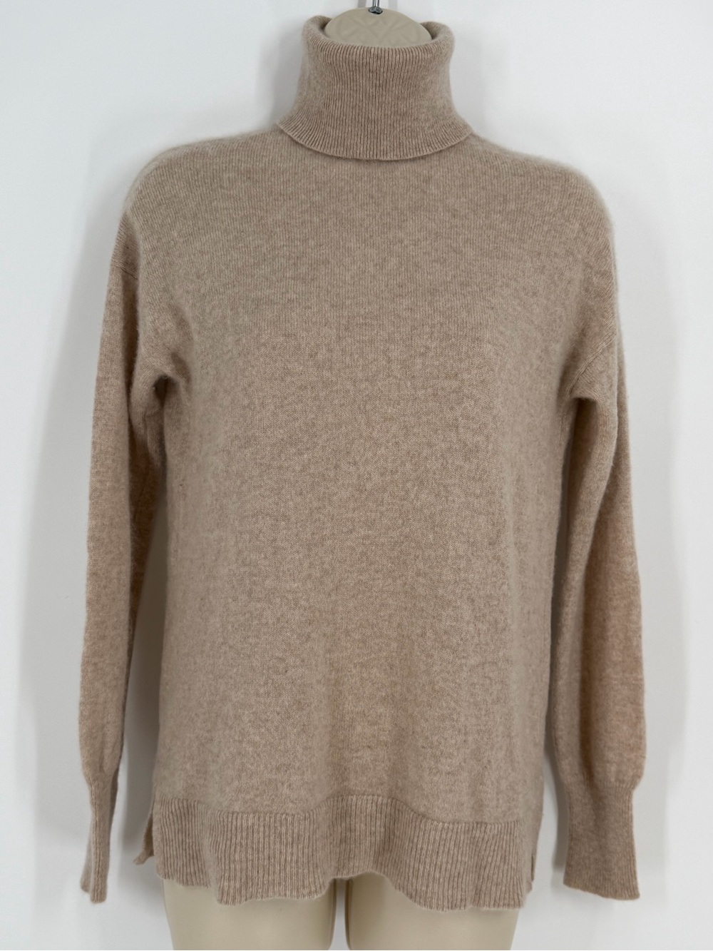 Nordstrom 100% Cashmere Turtleneck Sweater S Quiet Luxury Capsule Wardrobe - Picture 3 of 12